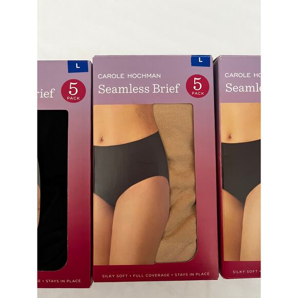 Carole Hochman Seamless Brief 5-Pack (Size L) - New In Box - Picture 7 of 9